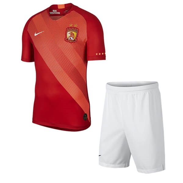 Camiseta Evergrande 1ª Kit Niño 2019 2020 Rojo Blanco